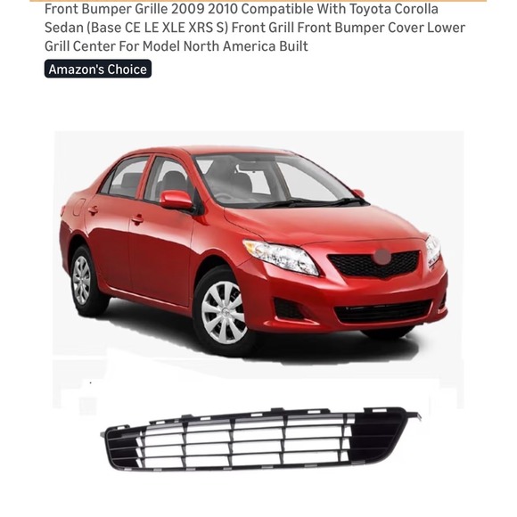 Front Bumper Grille for Toyota Corolla 2009 2010 Sedan Lower New - Picture 1 of 7